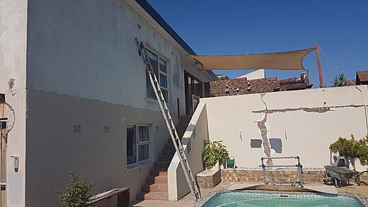 Melkbos Home Painting and Waterproofing Backyard Before