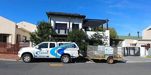 Painting and waterproofing front of house